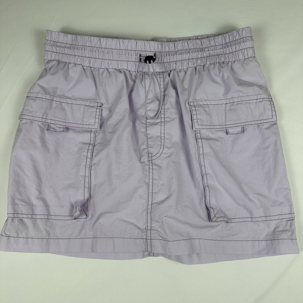 Wild Fable Women's Lavender Elastic Drawstring Waist Cargo Mini Skirt Size Small